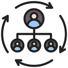 Organizational Outline Color Icon