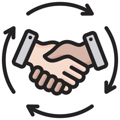 Relationship Outline Color Icon