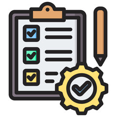 Fototapeta premium Requirements Outline Color Icon