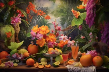 Obraz na płótnie Canvas Tropical Paradise - Generative AI