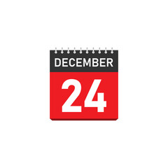 December 24 Concept Design. Vector Illustration.	