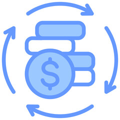 Value Streams Blue Icon