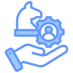 Business Strategy Blue Icon