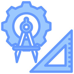 Technical Architecture Blue Icon