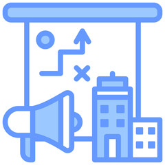 Marketing Plan Blue Icon
