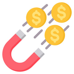 Attract Money Flat Icon