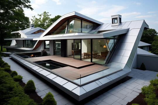 Modern architechture roof home desing