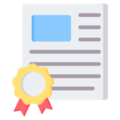 Professional Certification Flat Icon