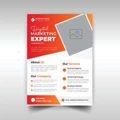 Creative and modern digital marketing agency business flyer template