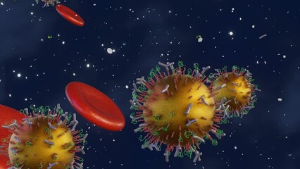 Gold nanoparticle conjugates antibodies, proteins, peptides, ligands, linker, polymers and biosensor in the blood vessel - Powered by Adobe