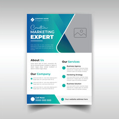 Creative and modern digital marketing agency business flyer template