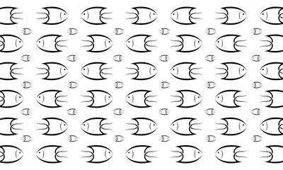 Sea fish illustration for background design vector