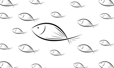 Decorative fish illustration for background design vector