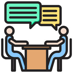 Negotiation Outline Color Icon