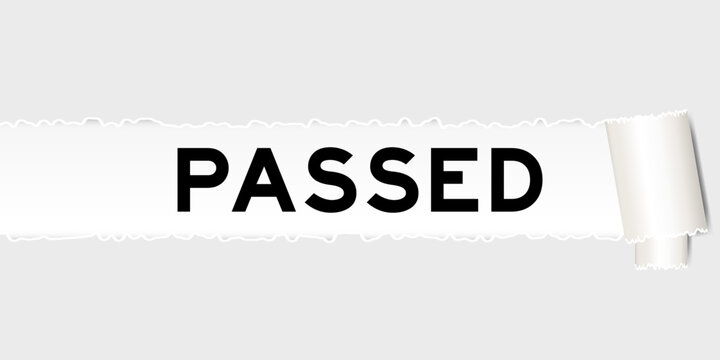 Ripped gray paper background that have word passed under torn part