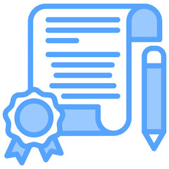Credentials Blue Icon