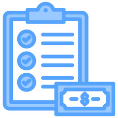 Financial Planning Blue Icon