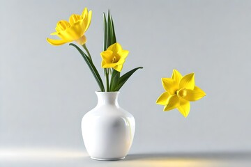 yellow tulips in vase