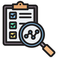 Research Outline Color Icon