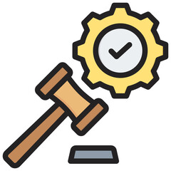 Legal Outline Color Icon