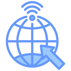 Internet Access Blue Icon