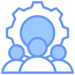 Management Team Blue Icon