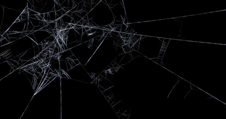 Isolated cobweb on a black background, template spider net for halloween, 3d rendering