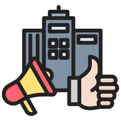 Markets Products Outline Color Icon