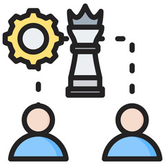 Strategies Alliances Outline Color Icon