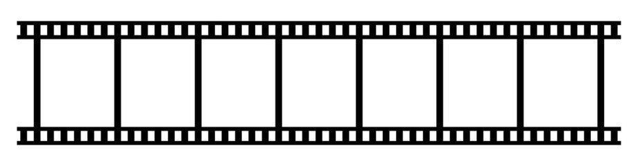 Film strip on white background