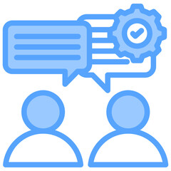 Negotiation Blue Icon