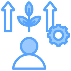 Personal Development Blue Icon