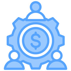 Teamwork Blue Icon
