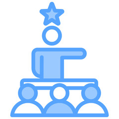 Leadership Blue Icon