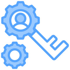 Key Person Blue Icon
