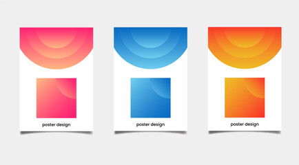 A4 abstract unique gradient vector. Perfect for  business poster, cover design, poster template, book cover, business template.