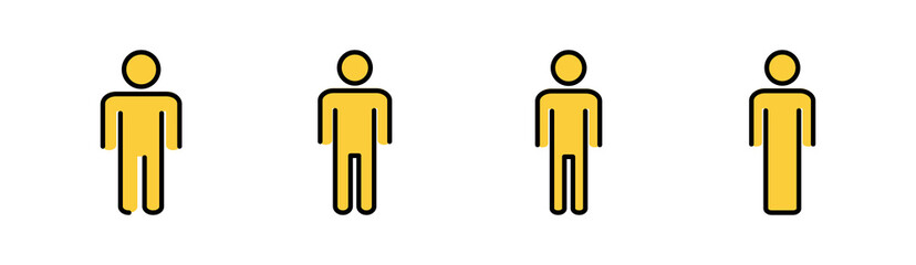 Man icon set  for web and mobile app. male sign and symbol. human symbol