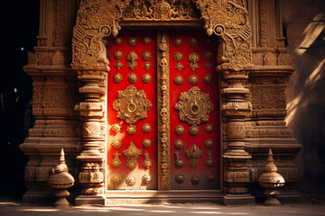 buddhist temple door