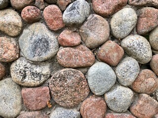 Background of large circular multicolour stones