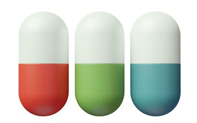 medicine capsule 3d rendering
