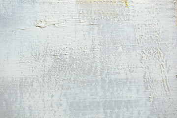 Abstract detail of acrylic paints on canvas. Relief artistic background in silver color.