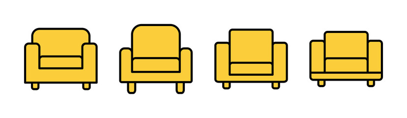 Sofa icon set  for web and mobile app. sofa sign and symbol. furniture icon