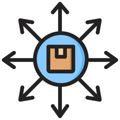Distributor Outline Color Icon