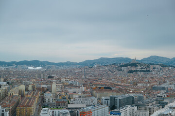 Aerial view of Marseille, France