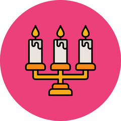 Obraz premium Candle Stand Icon