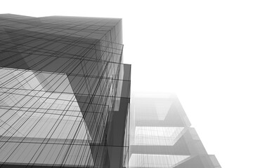 Fototapeta premium abstract concept architecture 3d illustration