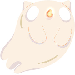 Halloween cute cat ghost