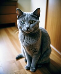  a Russian Blue Cat