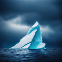 Global warming and sea level rising. Climate change, glaciers and icebergs rapidly melting and global sea level rise.