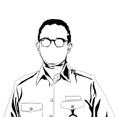 man wearing glasses in office attire